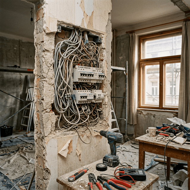 Koupili byt, ale na elektroinstalaci zapomněli. Stálo je to skoro 200 tisíc navíc