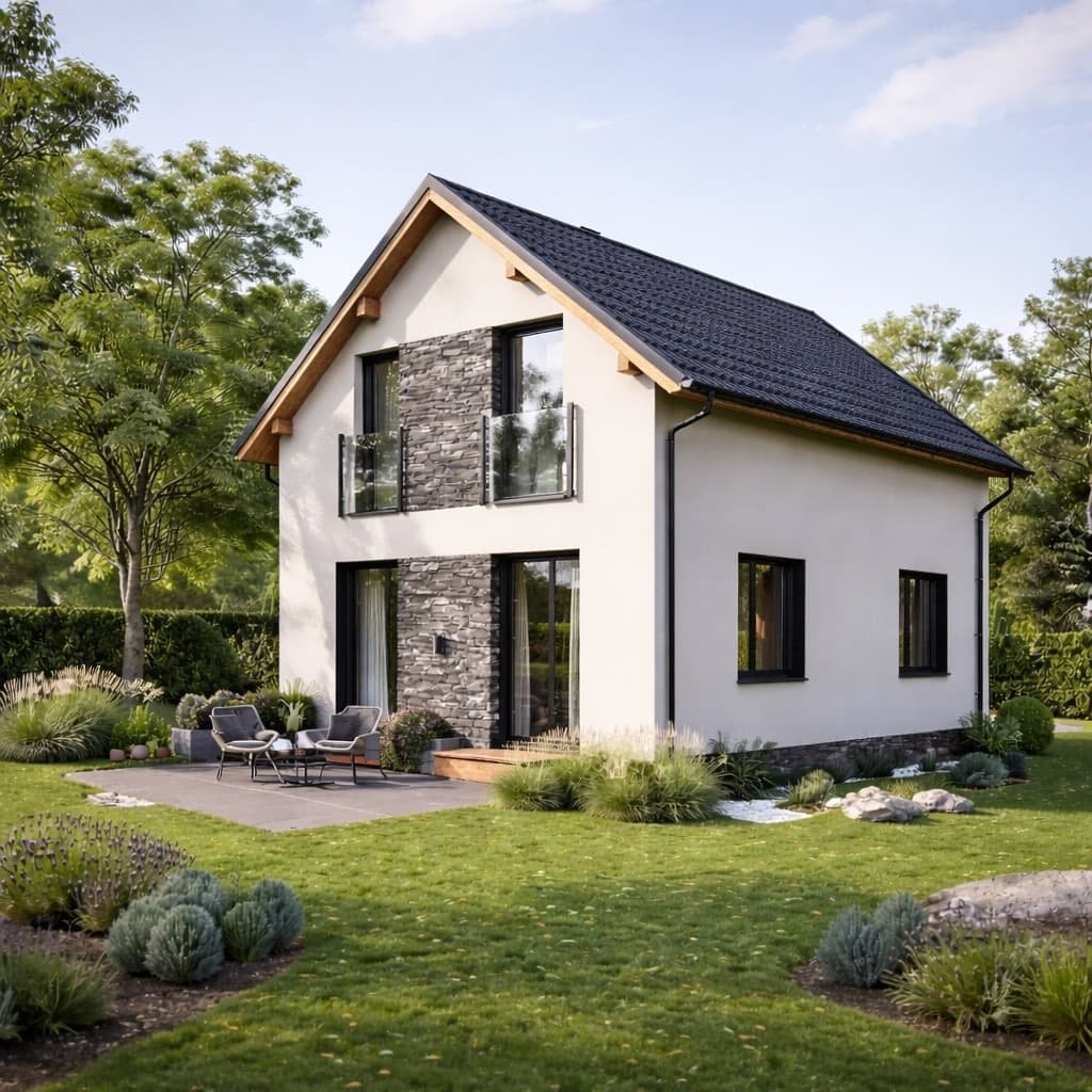 Moderní rodinný dům s upravenou zahradou